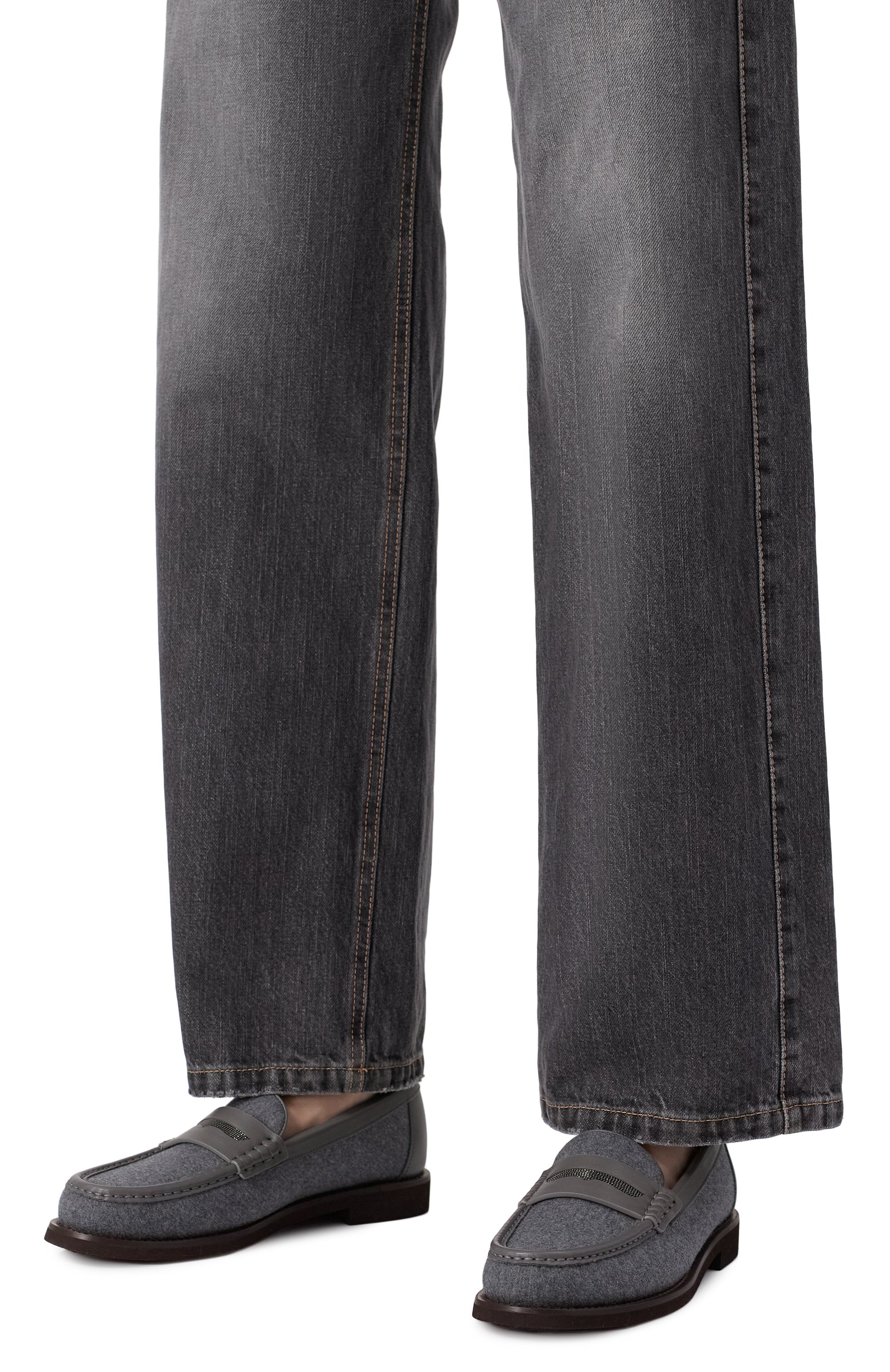 Текстильные пенни-лоферы BRUNELLO CUCINELLI, арт. MZ26G3012P, фото 3