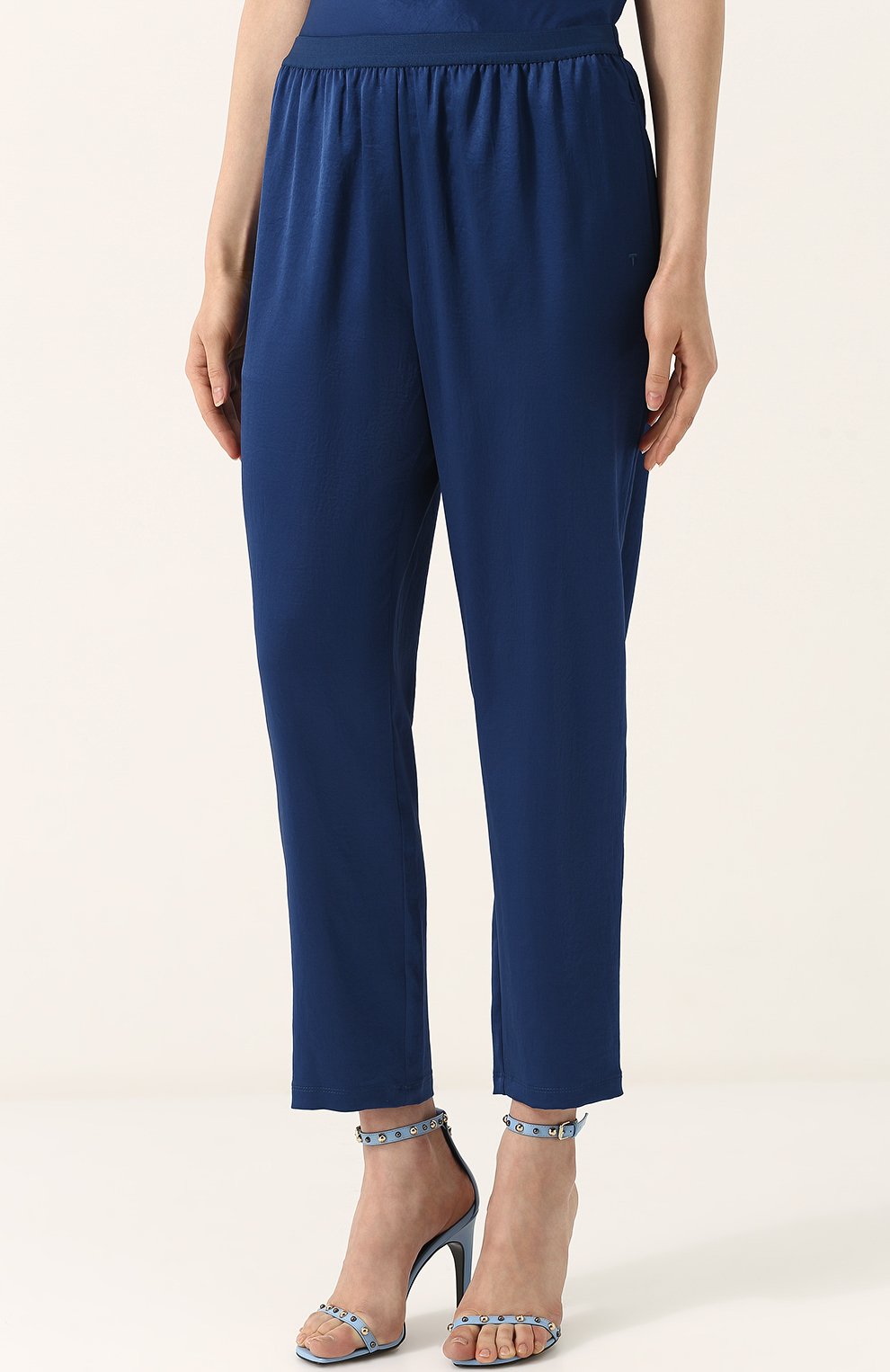 Укороченные однотонные брю ки с эластичным поясом ALEXANDERWANG.T, арт. 4W484024U6, фото 3