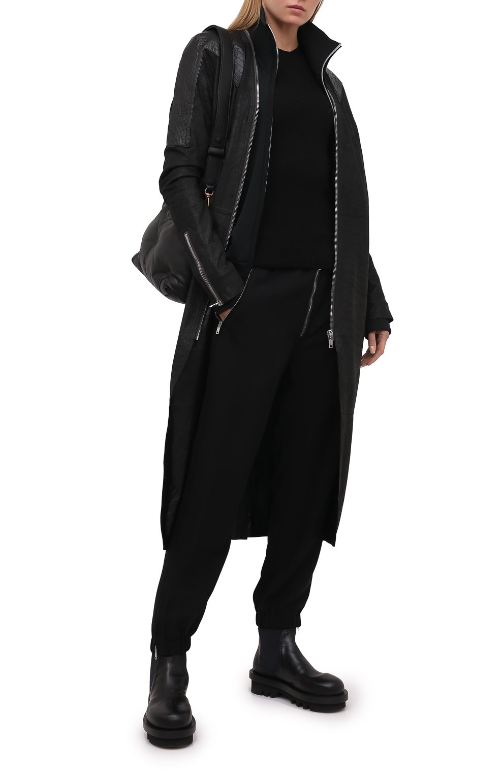 Шерстяной пуловер RICK OWENS черного цвета по цене 49900 руб., арт. RP21S3621/RIBM, фото 2 Шерстяной пуловер RICK OWENS, арт. RP21S3621/RIBM, фото 2