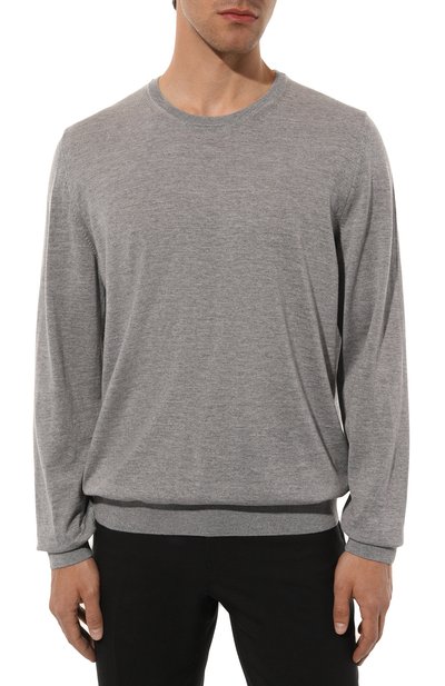 Шерстяной джемпер BOSS серого цвета по цене 20950 руб., арт. 50468239, фото 3 Шерстяной джемпер BOSS, арт. 50468239, фото 3