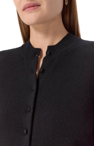 Кардиган из шерсти и кашемира ELLYME черного цвета по цене 18900 руб., арт. 00346, фото 5 Кардиган из шерсти и кашемира ELLYME, арт. 00346, фото 5