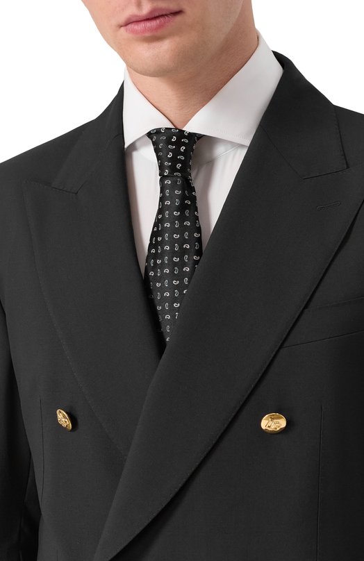 Шелковый галстук Giorgio Armani GM000800/TE16585 Чёрный  GM000800/TE16585 Фото 2