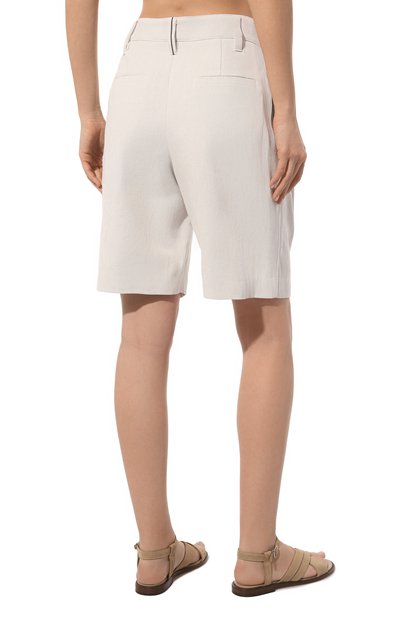 Шорты из хлопка и льна BRUNELLO CUCINELLI, арт. MH561B1382, фото 4