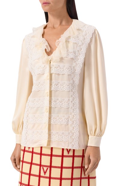 Атласная блузка VALENTINO, арт. 7B3AB7W18M6, фото 3