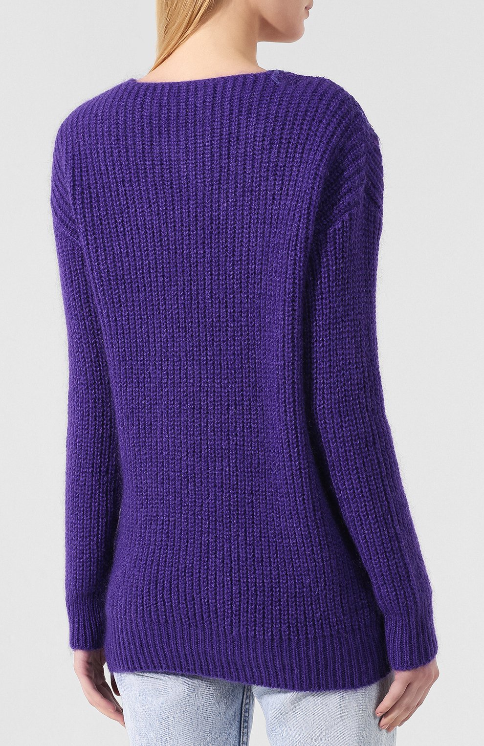 Свитер ERMANNO ERMANNO SCERVINO фиолетового цвета по цене 45400 руб., арт. 45T MG71 AME, фото 4 Свитер ERMANNO ERMANNO SCERVINO, арт. 45T MG71 AME, фото 4
