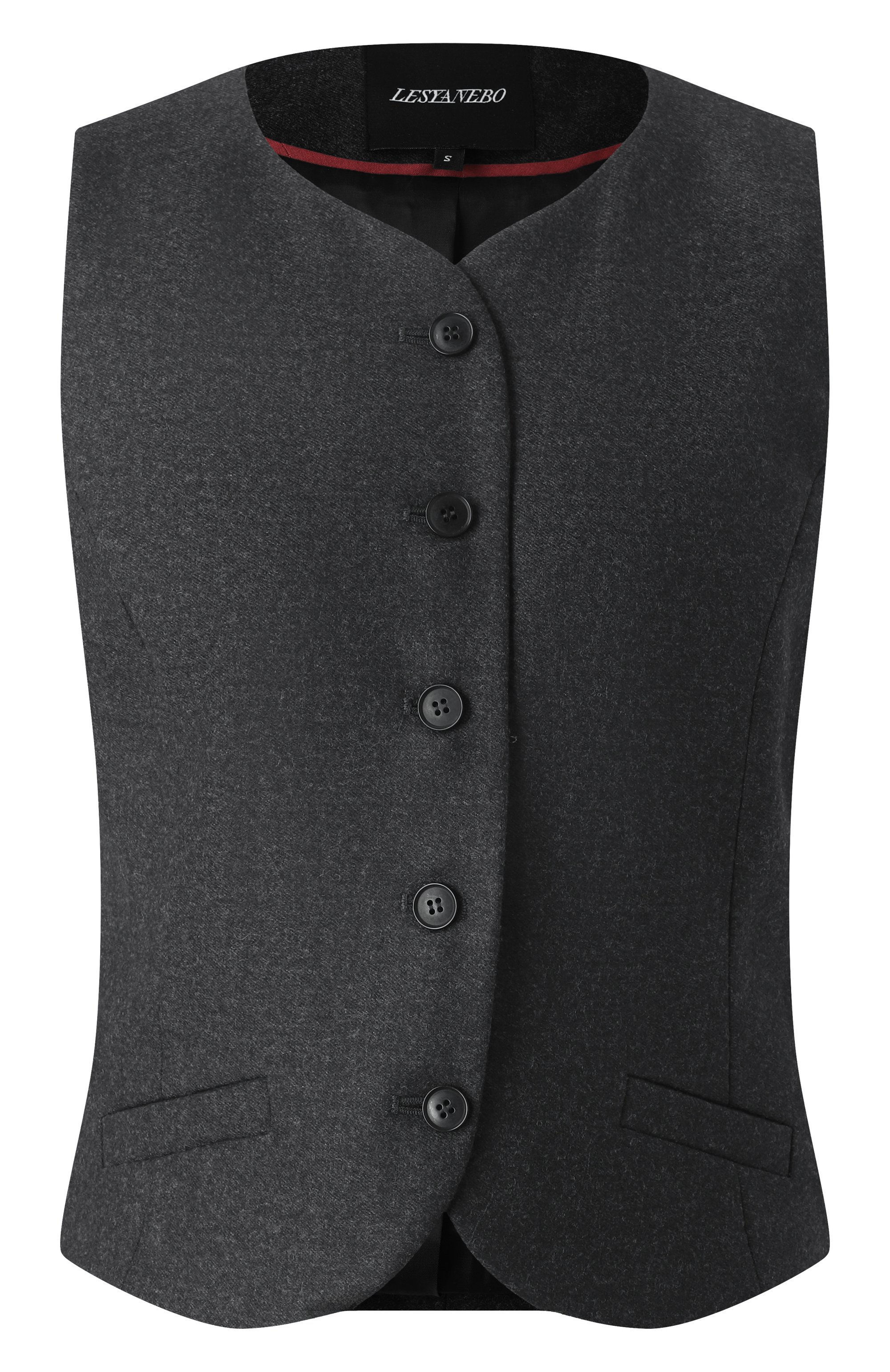 Шерстяной жилет LESYANEBO серого цвета по цене 34000 руб., арт. LN03H-411A_TH, фото 1 Шерстяной жилет LESYANEBO, арт. LN03H-411A_TH, фото 1