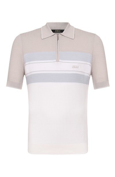 Мужская поло из шелка и хлопка ZILLI, арт. KZP002M0107VFSTR0