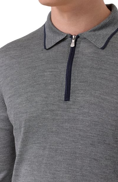 Поло из шерсти и шелка GRAN SASSO, а�рт. 57146/13125, фото 5