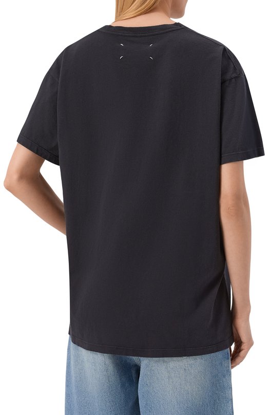 Хлопковая футболка Maison Margiela S29GC0307/S24575 Чёрный  S29GC0307/S24575 Фото 4