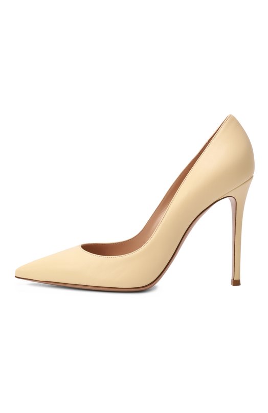 Кожаные туфли Gianvito 105 Gianvito Rossi G28470.15RIC.NAPCREA Кремовый  G28470.15RIC.NAPCREA Фото 4
