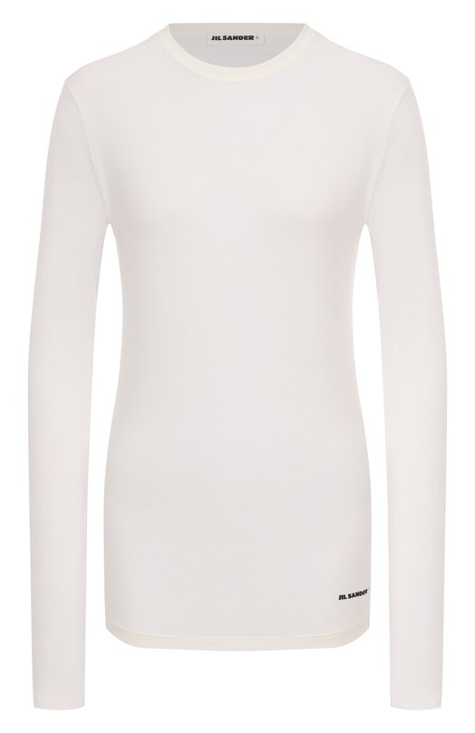 Хлопковый лонгслив Jil Sander J40GC0145/J45031 Белый J40GC0145/J45031
