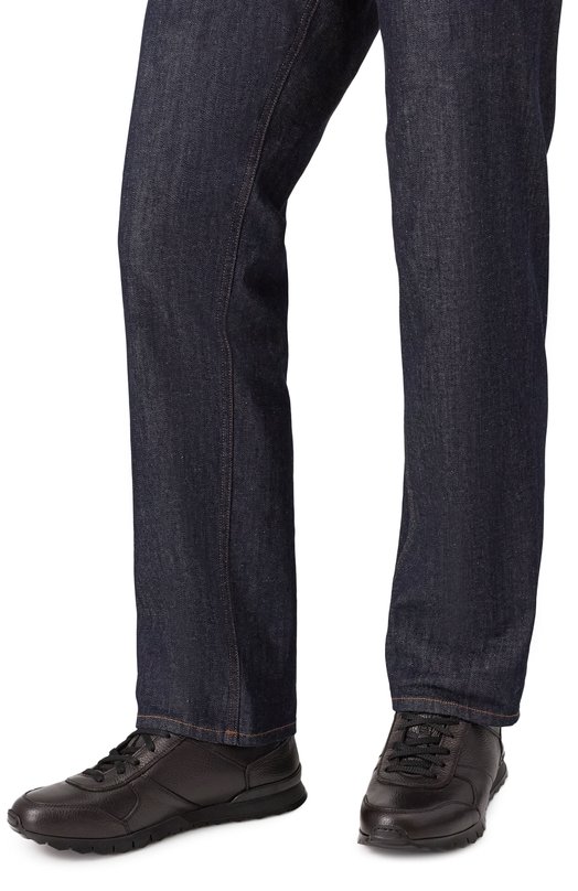 Кожаные кроссовки Kiton USSA114N0012601005 Коричневый  USSA114N0012601005 Фото 3