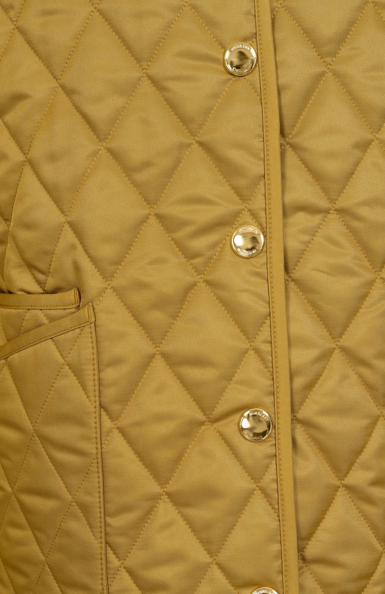Женская куртка BURBERRY бежевого цвета, арт. 8108989 | Фото 7 (Материал внешний: Синтетический материал; Материал подклада: Хлопок; Рукава: Длинные; Длина (верхняя одежда): Короткие; Кросс-КТ: Куртка, Легкие; Стили: Кэжуэл)