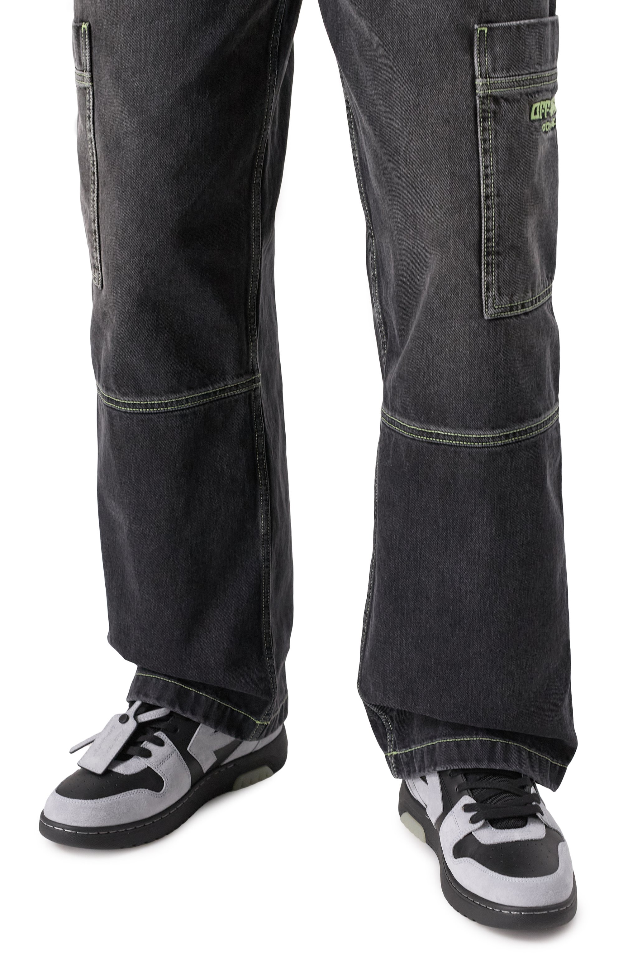 Кожаные кеды out of office OFF-WHITE, арт. 0MIA189S25LEA007, фото 3