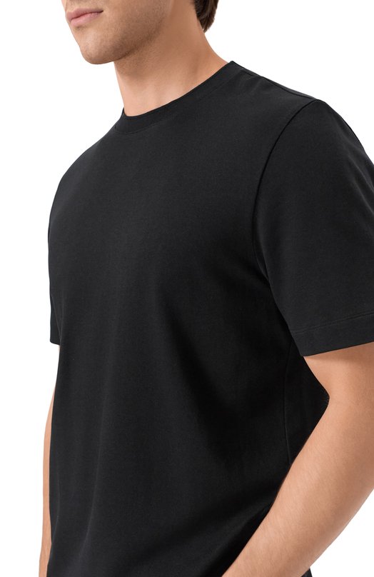 Футболка из лиоцелла и хлопка BOSS 50555102 Чёрный  50555102 Фото 5