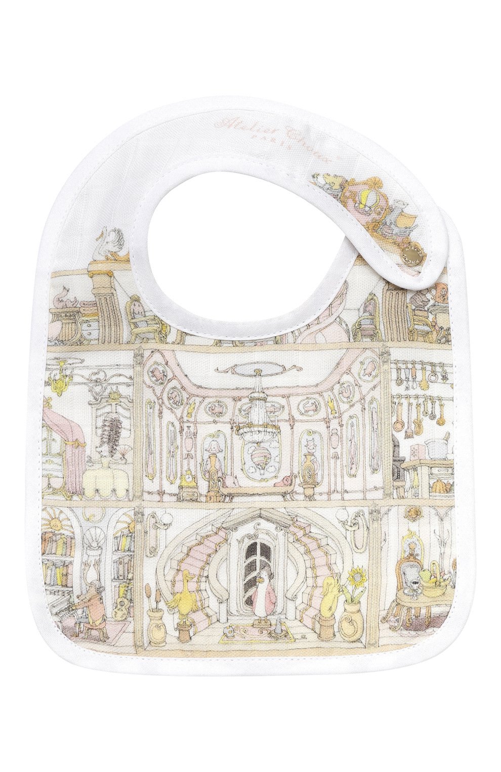 Хлопковый нагрудник ATELIER CHOUX, арт. SMALL BIB D0LL H0USE G0LD SNAPS, фото 1