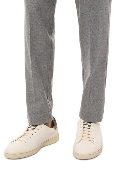 Кожаные кеды KITON, арт. USSA067N01000, фото 3