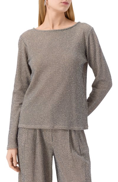 Хлопковый пуловер GIORGIO ARMANI темно-серого цвета по цене 76100 руб., арт. GW001073/AF15058, фото 3 Хлопковый пуловер GIORGIO ARMANI, арт. GW001073/AF15058, фото 3