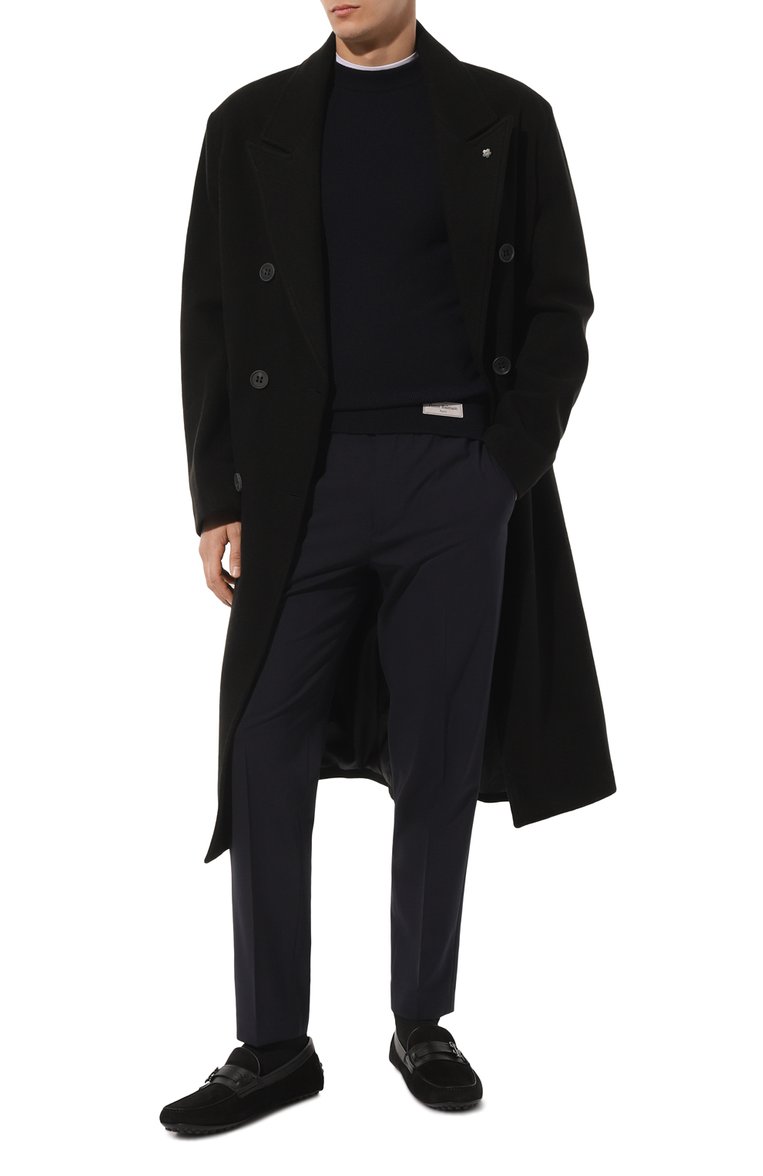 Мужской шерстяной свитер BALMAIN синего цвета, арт. BH1KD105KE93 | Фото 2 (Материал внешний: Шерсть; Рукава: Длинные; Длина (для топов): Стандартные; Принт: Без принта; Мужское Кросс-КТ: Свитер-одежда; Стили: Кэжуэл; Автоматизация ТО: Проставлено; Детали: Декор; Автоматизация состава: Проставлено)