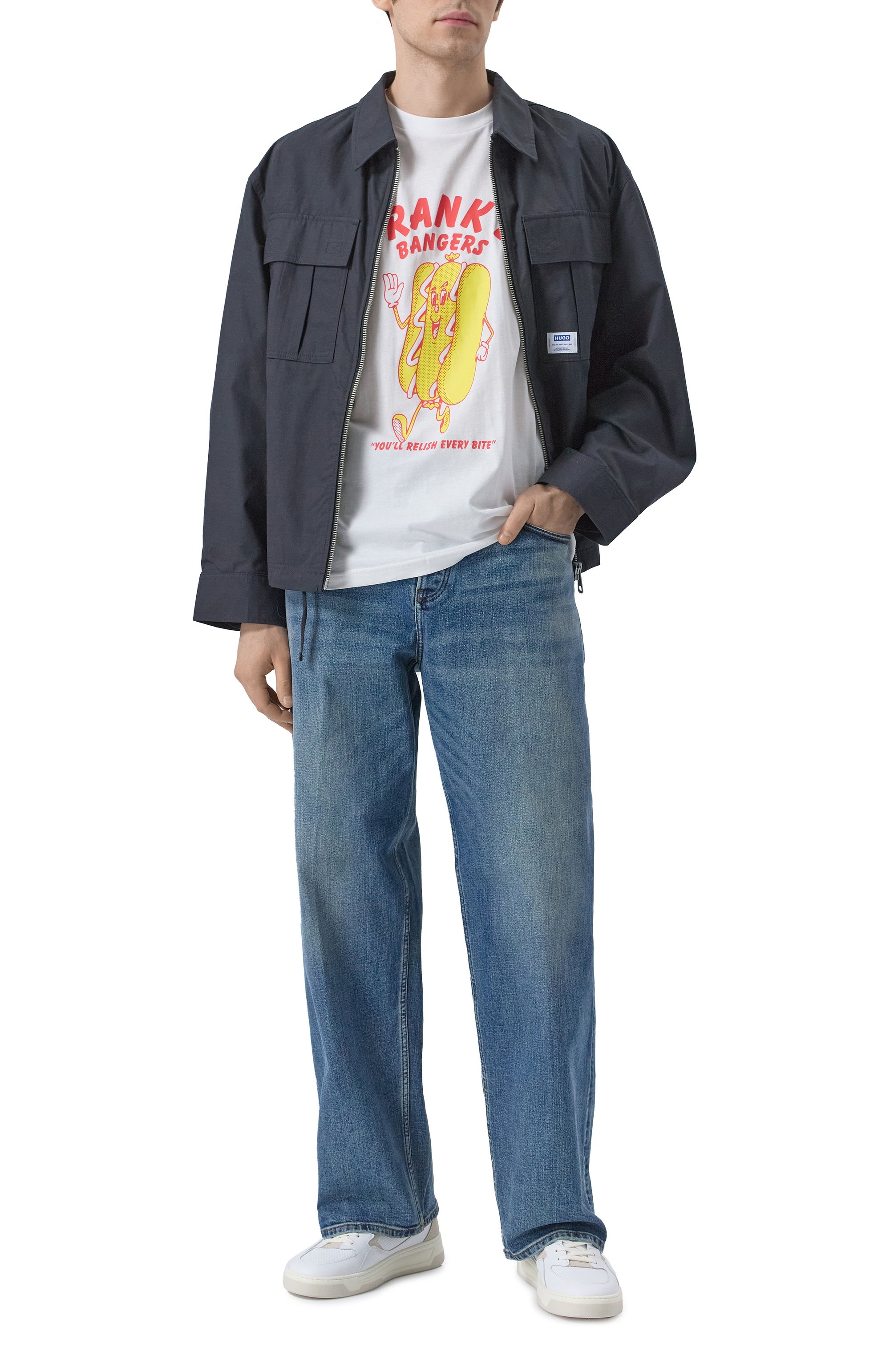 Хлопковая футболка HUGO BLUE, арт. 50532123, фото 2