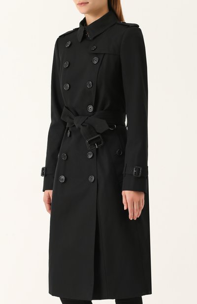 Хлопковый двубортный тренч с поясом BURBERRY, арт. 4013324, фото 3