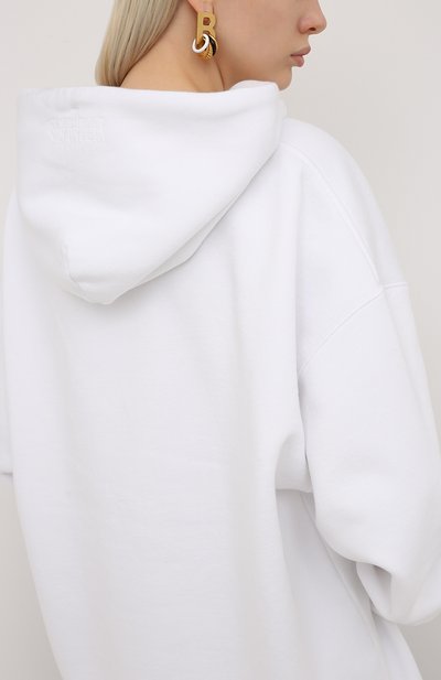 Хлопковое худи VETEMENTS черно-белого цвета по цене 94900 руб., арт. UAH21TR635 1605/W, фото 4 Хлопковое худи VETEMENTS, арт. UAH21TR635 1605/W, фото 4