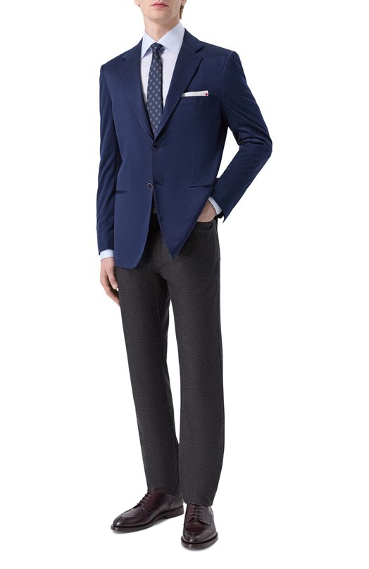 Хлопковая сорочка Stefano Ricci MC003678/BZ1752 Голубой  MC003678/BZ1752 Фото 2