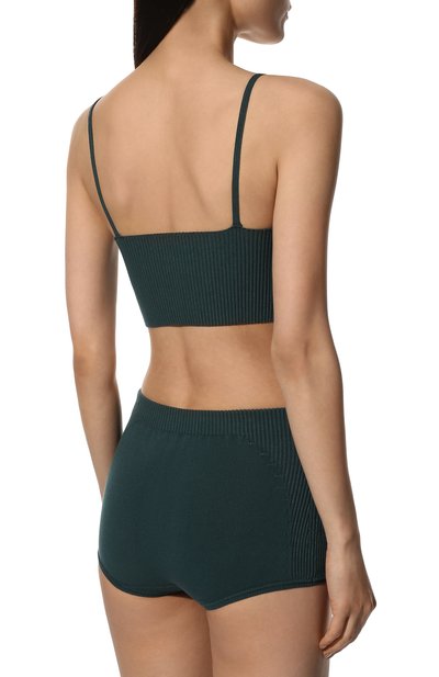Бра-топ из вискозы DRIES VAN NOTEN темно-зеленого цвета по цене 25650 руб., арт. 221-011205-4703, фото 4 Бра-топ из вискозы DRIES VAN NOTEN, арт. 221-011205-4703, фото 4