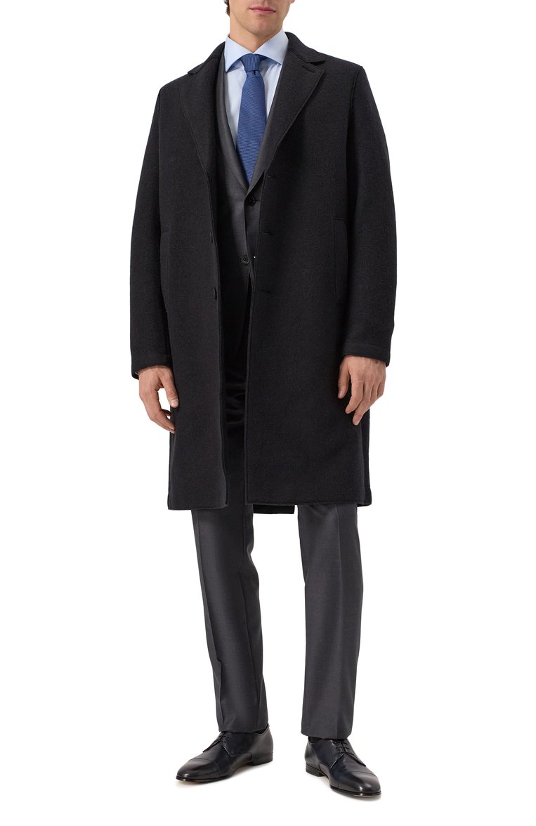 Мужской шерстяной костюм ZEGNA темно-серого цвета, арт. 221225/C22684 | Фото 2 (Материал внешний: Шерсть; Рукава: Длинные; Костюмы М: Однобортный; Стили: Классический)