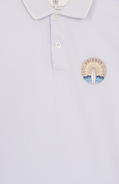 Хлопковое поло BRUNELLO CUCINELLI светло-голубого цвета по цене 29950 руб., арт. BE854T319A, фото 3 Хлопковое поло BRUNELLO CUCINELLI, арт. BE854T319A, фото 3