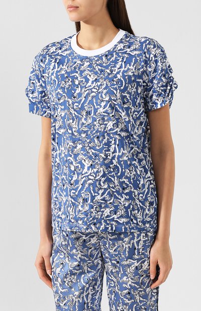 Хлопковая футболка VICTORIA, VICTORIA BECKHAM, арт. JYVV 071A SS19 PRNTD C0TT0N JERSEY, фото 3