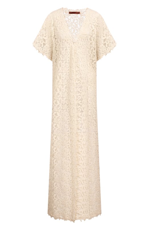 Хлопковое платье Ermanno Scervino D464Q601HGJ Кремовый D464Q601HGJ
