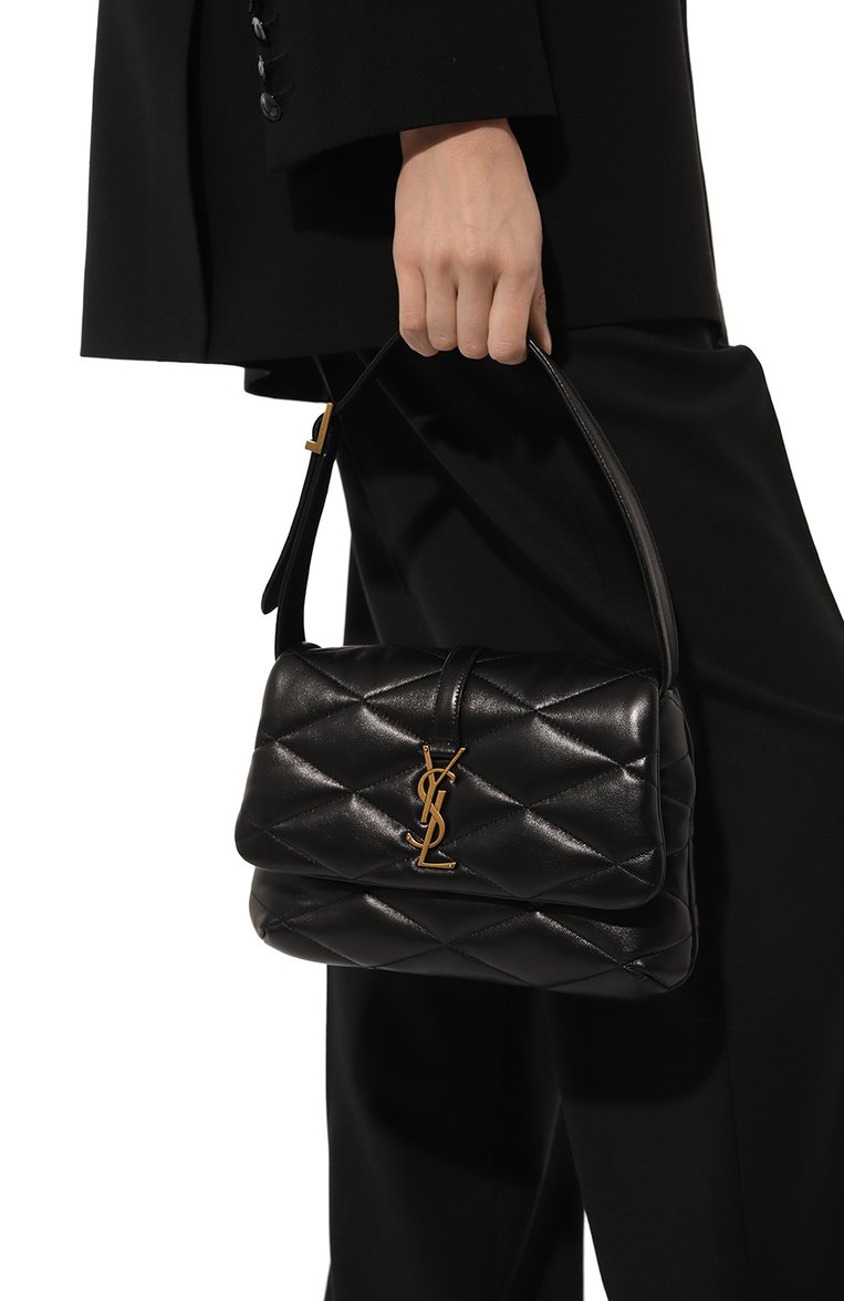 Женская сумка le 57 SAINT LAURENT черного цвета, арт. 698567/AAA00 | Фото 2 (Материал: Натуральная кожа; Размер: small)