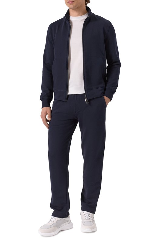 Хлопковая толстовка Canali T0896/MJ02251 Синий  T0896/MJ02251 Фото 2