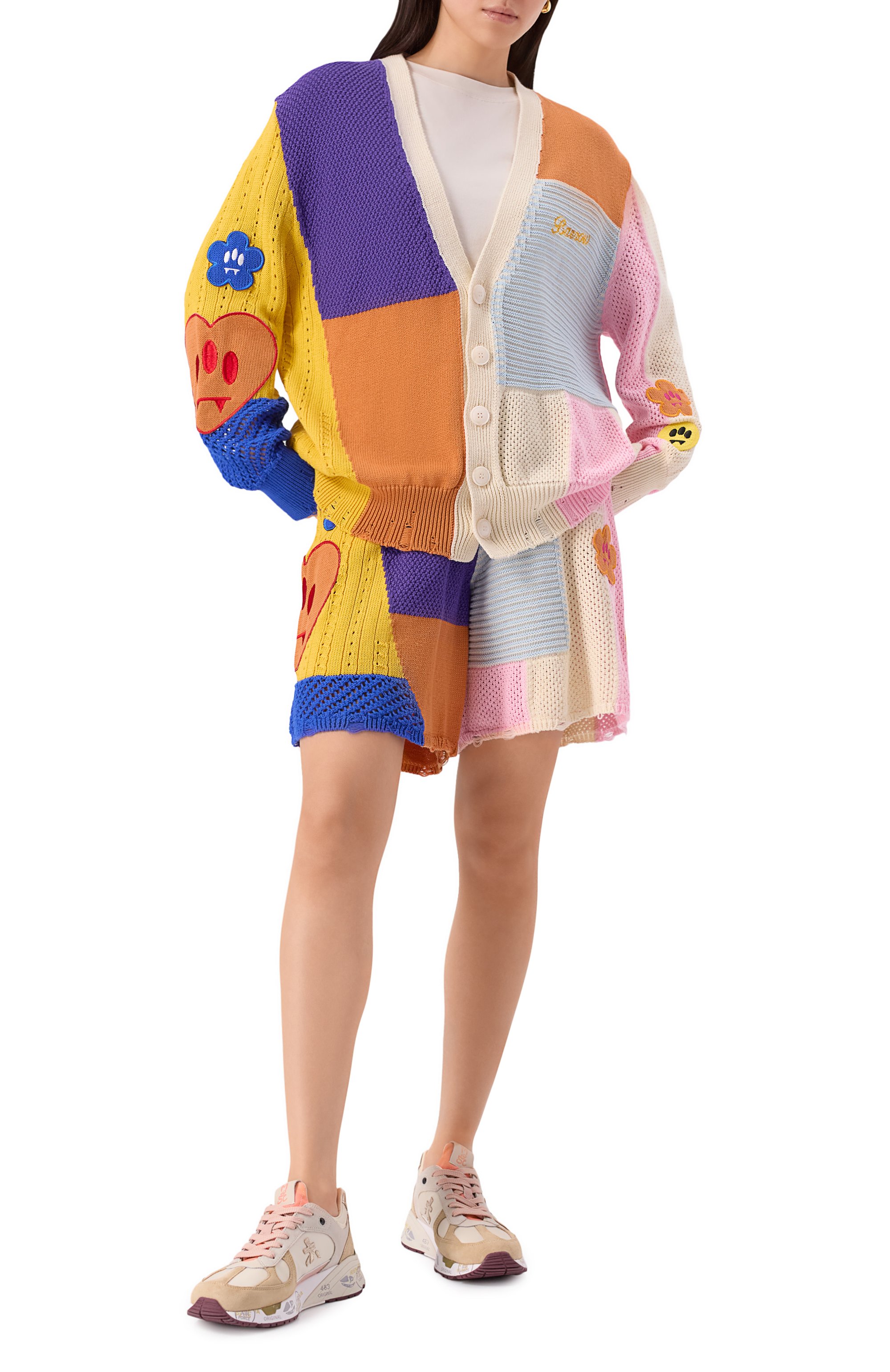 Хлопковый кардиган BARROW разноцветного цвета по цене 42400 руб., арт. S5BWW0CA078, фото 2 Хлопковый кардиган BARROW, арт. S5BWW0CA078, фото 2