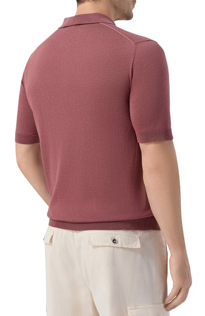 Поло из шелка и хлопка ANDREA CAMPAGNA, арт. M5425-1031, фото 4