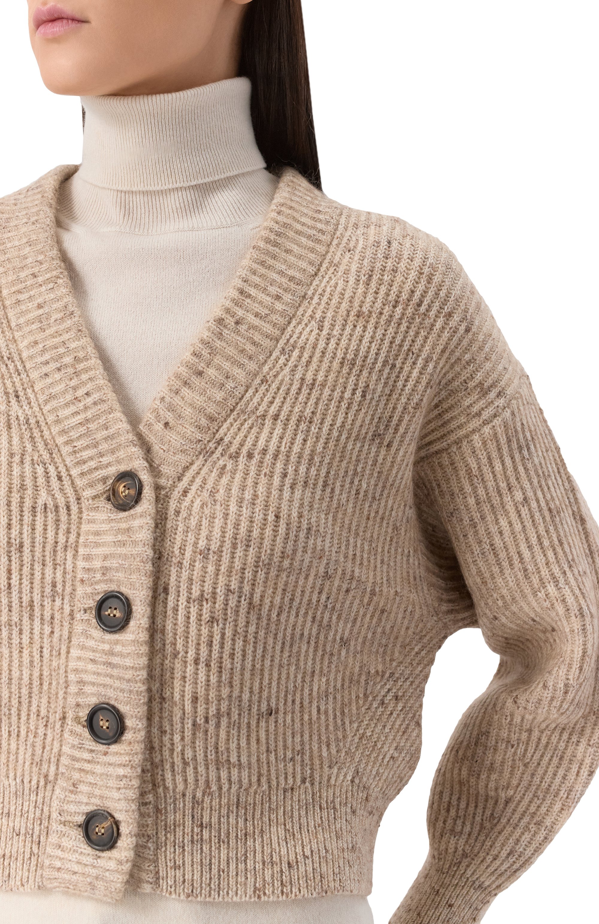 Кардиган из шерсти и льна BRUNELLO CUCINELLI, арт. M0L591106P, фото 5