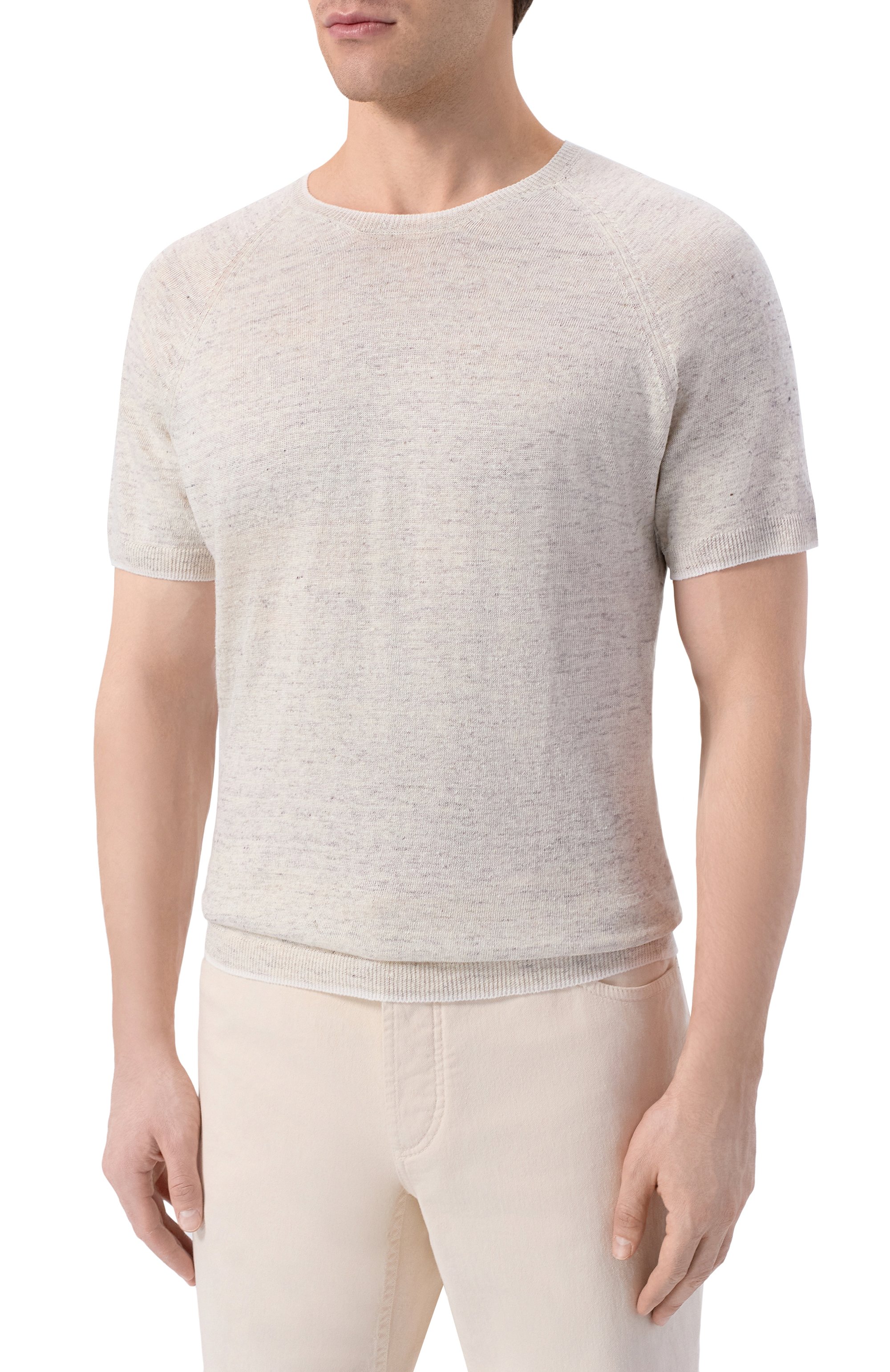 Льняной джемпер KITON серого цвета по цене 126000 руб., арт. UMK0981, фото 3 Льняной джемпер KITON, арт. UMK0981, фото 3