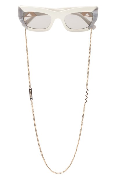 Солнцезащитные очки и цепочка MISSONI белого цвета по цене 25750 руб., арт. MIS0151 Y5W, фото 3 Солнцезащитные очки и цепочка MISSONI, арт. MIS0151 Y5W, фото 3