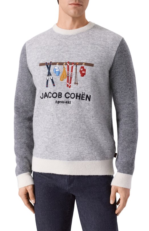 Шерстяной свитер Jacob Cohen JUR_SG012 001 X0017 FL Серый  JUR_SG012 001 X0017 FL Фото 3