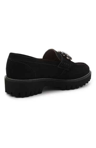 Замшевые лоферы PERTINI черного цвета по цене 29100 руб., арт. 202W12582D1, фото 4 Замшевые лоферы PERTINI, арт. 202W12582D1, фото 4