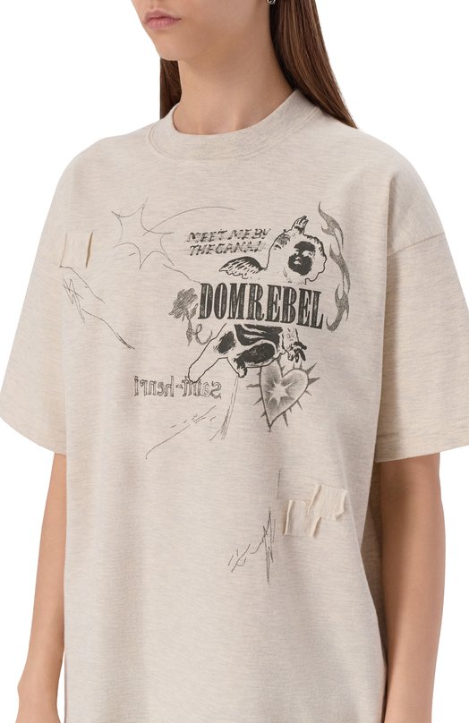 Хлопковая футболка DOMREBEL UPWARD T-SHIRT Серый  UPWARD T-SHIRT Фото 5