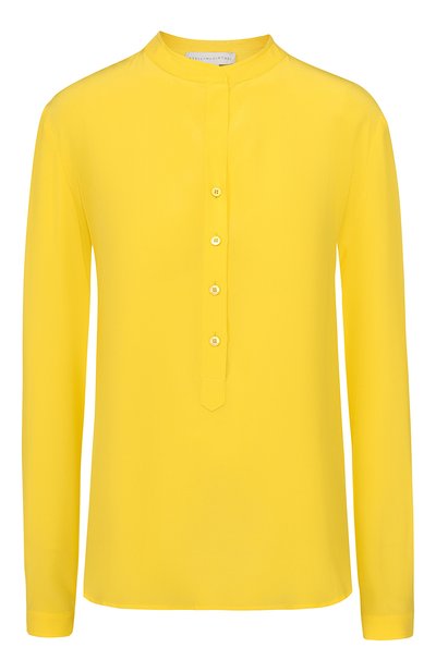Женская прямая шелковая блуза с воротником-стойкой STELLA MCCARTNEY, арт. 358313/SY206