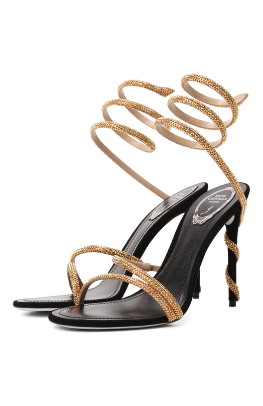 Текстильные босоножки Margot 105 Rene Caovilla C12597-105/R001 Чёрный C12597-105/R001