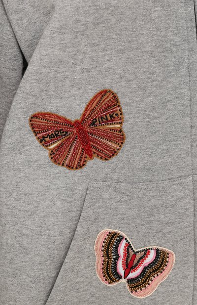 Хлопковый кардиган с капюшоном и отделкой в виде бабочек VALENTINO, арт. PB3MF03X/3PC, фото 5