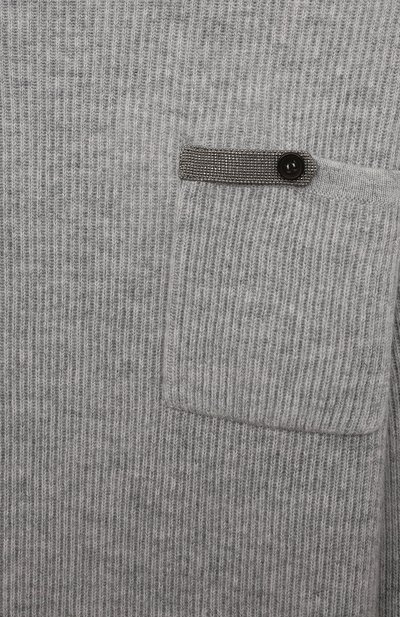 Кашемировый свитер BRUNELLO CUCINELLI серого цвета по цене 104500 руб., арт. B12MBD019C, фото 3 Кашемировый свитер BRUNELLO CUCINELLI, арт. B12MBD019C, фото 3