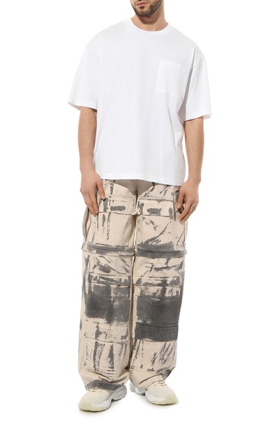 Хлопковая футболка ACNE STUDIOS белого цвета по цене 20600 руб., арт. FN-MN-TSHI000242183, фото 2 Хлопковая футболка ACNE STUDIOS, арт. FN-MN-TSHI000242183, фото 2