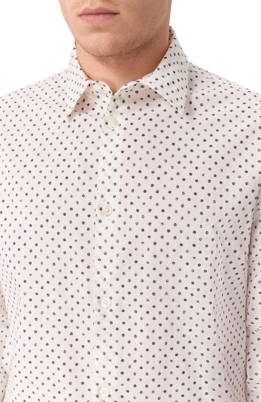 Хлопковая рубашка Ann Demeulemeester B0010522/FA716 Кремовый  B0010522/FA716 Фото 5