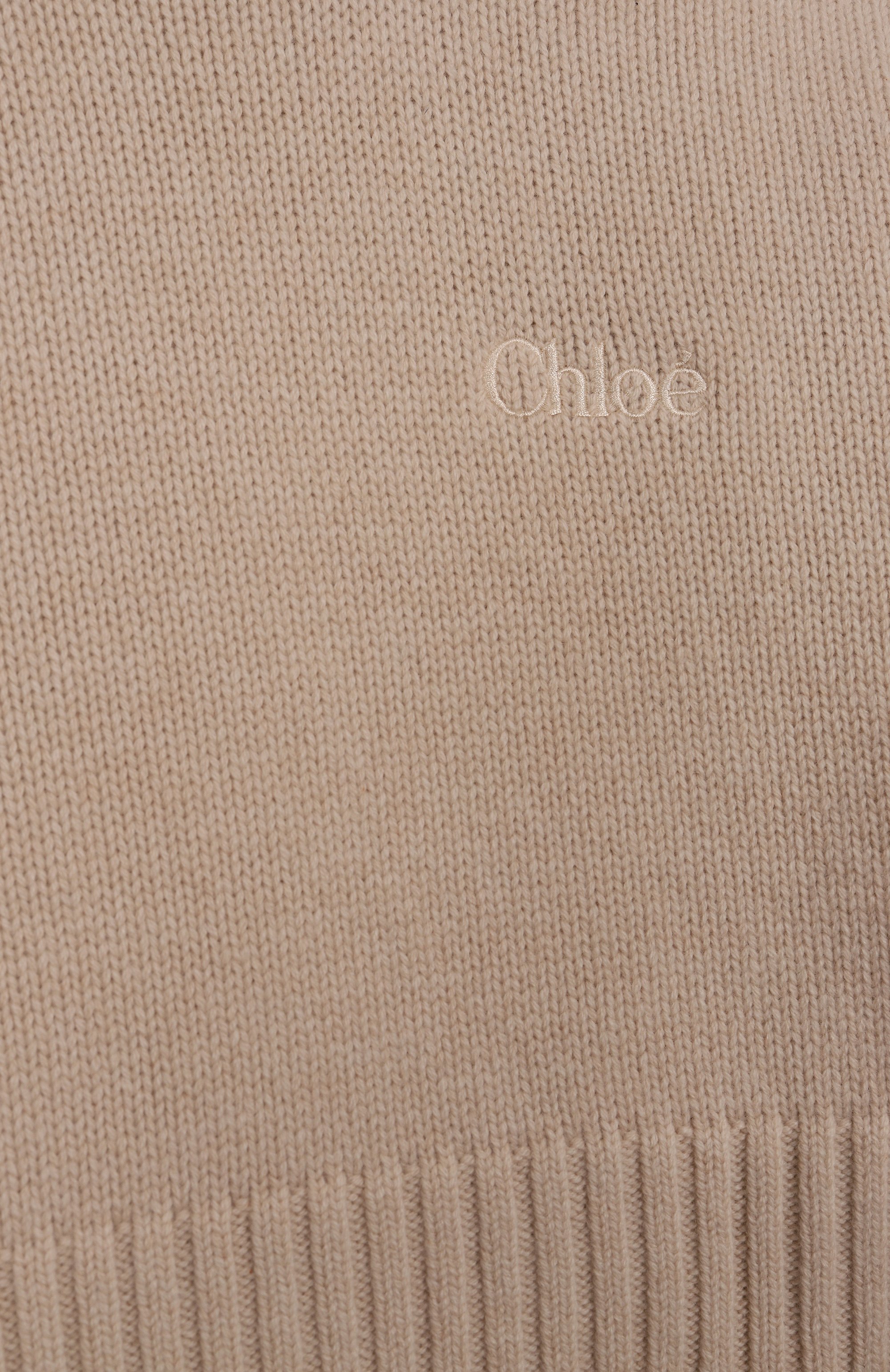 Свитер из шерсти и кашемира CHLOÉ бежевого цвета по цене 64450 руб., арт. C20644, фото 3 Свитер из шерсти и кашемира CHLOÉ, арт. C20644, фото 3