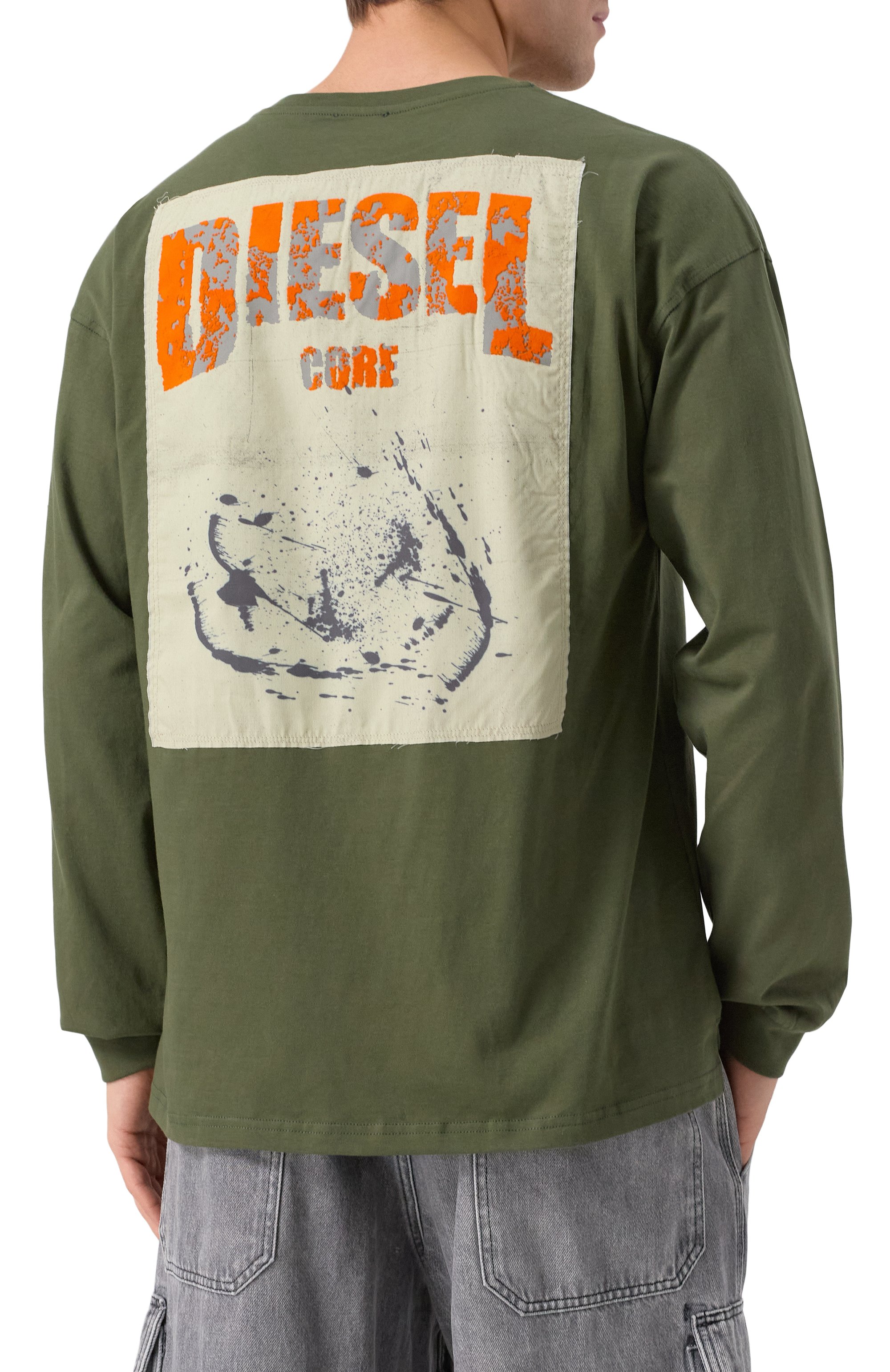 Хлопковый лонгслив DIESEL, арт. A16163/0PLAT, фото 4